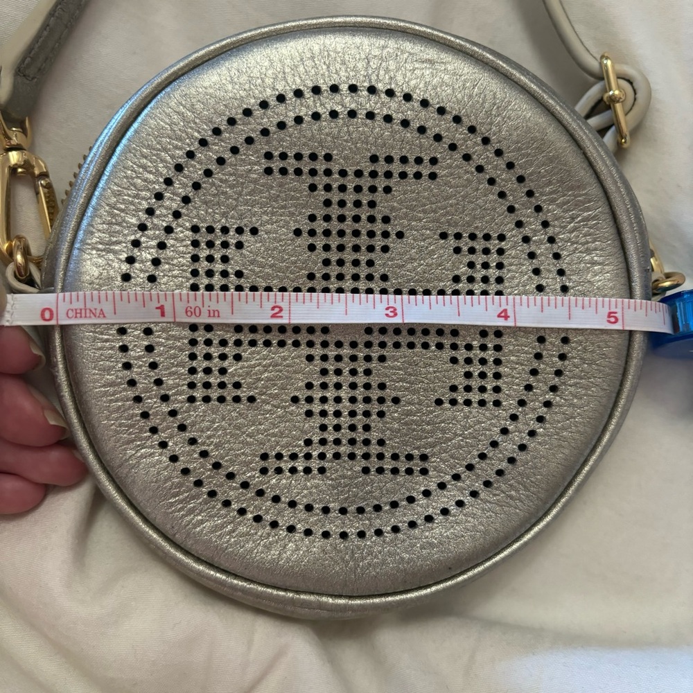 Tory Burch Perforated Round Crossbody Purse - Picture 14 of 15
